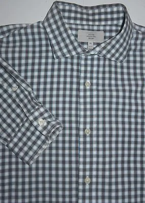Mens XL Jack Spade LS Checks Grey White Blue Cotton Shirt   - Image 1 of 4