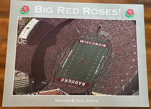 Vintage Mint Wisconsin Badgers 1994 Rose Bowl champs Camp Randall poster 34 x 26 - Picture 1 of 9
