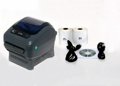 Zebra ZP450 Direct Thermal Label Tag Shipping Printer Package + 500 Labels - Image 1 of 3
