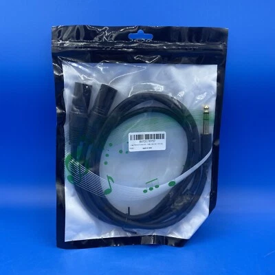 SiYear 3.5mm 1/4 jack Stereo TRS to 2Dual XLR 3 pin Male Y Splitter Stereo 5ft - Image 1 of 4