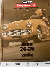 Mid Ohio Sports car course SVRA vintage car Triumph race event 18x24  Poster