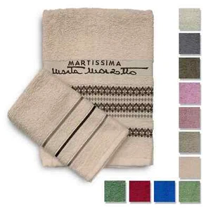 Set asciugamani bagno 1+1 in cotone viso e ospite Martissima Marta Marzotto 3936 - Picture 1 of 13