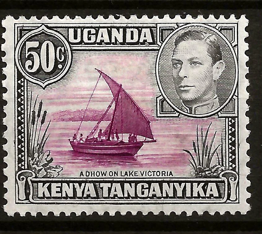 KUT KENYA (Z90) 1938 SG144 50c  P 13. X 11.75 BLACK/ PURPLE  VERY FINE MM / MH  - Image 1 of 1