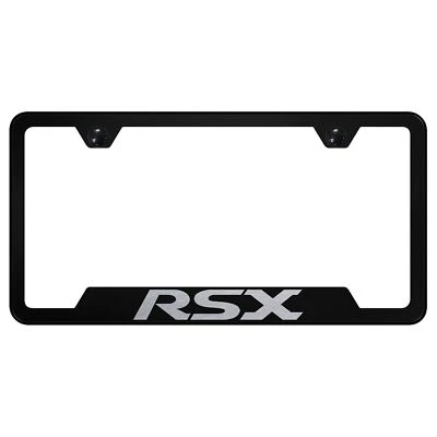 Marco de matrícula recortado con logotipo grabado láser Acura RSX Foto 1 de 3