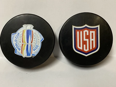 2016 World Cup Of Hockey Puck TEAM USA - PATRICK KANE PAVELSKI QUICK Cover