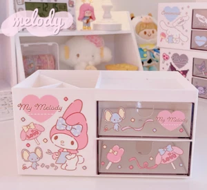 My Melody Desk Jewelry Box Case Storage Organizer Case Stationery Box Pen Holder - Picture 1 of 3