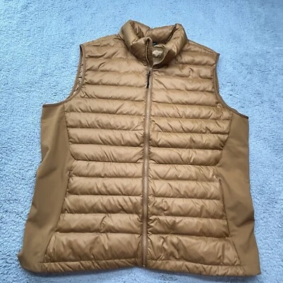Alpine Designs Quilted Down Puffer Vest Mens Size 2XL Gold Brown 650 Fill Power - Image 1 of 4