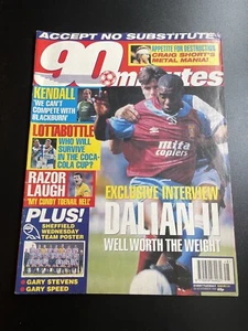 90 Minutes Football Magazine November 1992 Issue 131 Dalian Atkinson Aston Villa - Picture 1 of 1