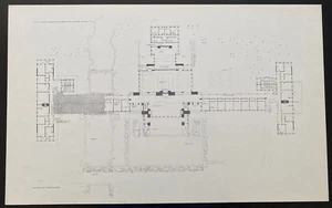 BAUPLÄNE & ENTWÜRFE VON FRANK LLOYD WRIGHT WASMUTHPLATTE 80 HUFEISENGASTHOF - Bild 1 von 6