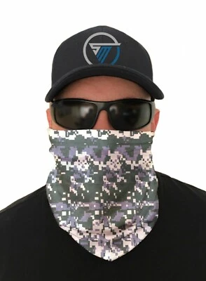 Digital Tactical Camo Face Fishing Scarf Neck Gaiter Sun Mask Headwear Balaclava