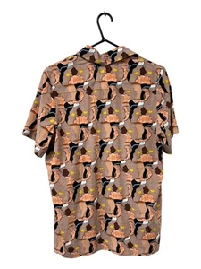 NGALI Excellent Condition Women's Short Sleeve Button Up Shirt, Brown, Size 8 - Picture 1 of 3