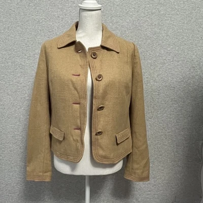 Chaqueta Blazer Vintage Y2K GAP Mujer Mediana Mezcla Lana Botón Academia Preppy Foto 1 de 4