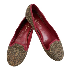 Scarpe basse Cole Haan Morgan stampa leopardata tela slip-on taglia 6B - Foto 1 di 16