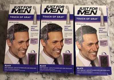 Peine 3-Solo Para Hombre TOUCH OF GRAY T-55 NEGRO en Color de Cabello Foto 1 de 3