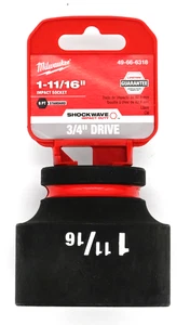 Milwaukee 49-66-6318 3/4" Drive Standard Length Impact Socket 1-11/16" 6 Point - Picture 1 of 3
