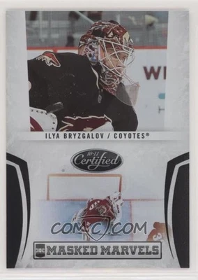Espejo Marvels enmascarado certificado Panini 2010-11 negro #22 Ilya Bryzgalov 1/1 Foto 1 de 2