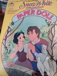 1994 Disney Schneewittchen Papierpuppen Buch Deluxe ungeschnitten Vintage neuwertig. Und Punch Out - Bild 1 von 8