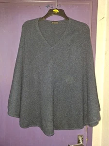 WHITE COMPANY FINE KNIT BLUE OVERHEAD  PONCHO STYLE..one Size.LADIES - Picture 1 of 3