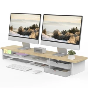Monitor Stand, Dual Monitor Riser, 42.5inch Large Desk Computer Monitor Stand... - Picture 1 of 7