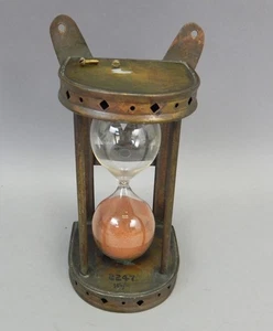 Antique Soldered Copper Brass Hour Glass Timer Nautical ship wall mounted - Picture 1 of 4