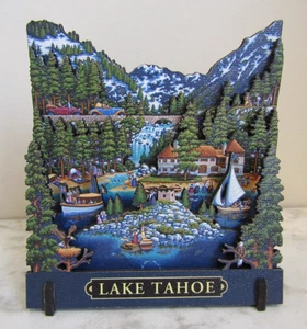 Lake Tahoe by Eric Dowdle Folk Art Press Board 5" 3D Display Souvenir - Picture 1 of 4