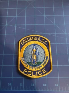Vintage veralteter Columbia South Carolina Polizei Aufnäher, Käsetuch. NOS - Bild 1 von 2