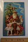 Lion Coffee Woolson Spice Christmas Victorian Trade Card Santa With Kids & Tree 