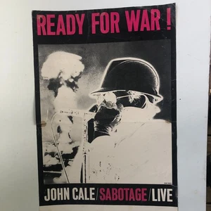 Ready For War! John Cale Sabotage LIVE Promotional Poster 1980 IRS Records 13X21 - Picture 1 of 15