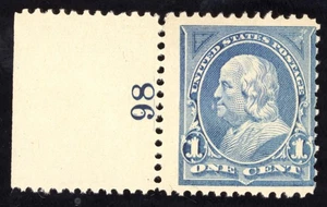 US Scott 246 Mint LH OG 1c ultramarine Benjamin Franklin Lot K028 bhmstamps - Picture 1 of 2