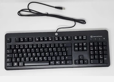 Genuine HP Wired USB Keyboard with Smart Card Reader KUS1206 700847-201 - Image 1 of 4