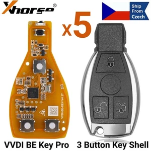 5x Xhorse VVDI BE key Pro Fit For Mercedes Benz Yellow With 3 Buttons Key Shell - Bild 1 von 17