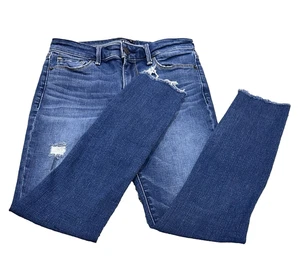 Jean para mujer Abercrombie & Fitch talla 00/24R Harper tobillo 25” entrepierna desgastado - Imagen 1 de 9