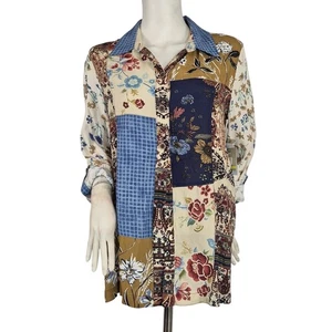 John Mark Women’s Shirt Size 2X Top Button Multicolor Multi Patern (44) - Picture 1 of 13