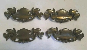 Lot of 4 Vintage 1953 Brass Drop Handles Drawer Pulls BPC2387 - Picture 1 of 6