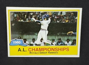 1981 Topps George Brett Card#401 of 1980 AL Championship Kansas City Royals