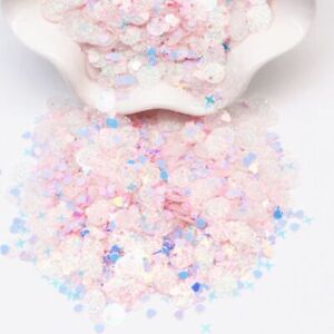 Mix Star Heart Shape Sequins - Colorful Loose Sequin DIY Nail Art Decoration 10g