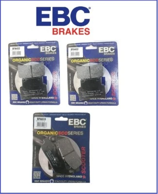 KYMCO 400 XCITING 2014 2015 2016 2017 KIT PASTIGLIE 2 ANTERIORE EBC 1 POSTERIORE - Imagen 1 de 4