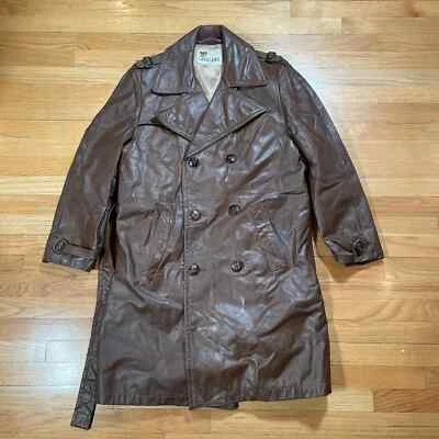 Vintage 60s Lakeland Leather Trench Coat - Image 1 of 4