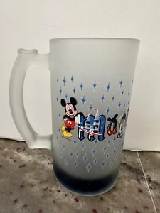 Walt Disney World Magic Kingdom Glass Beer Mug Stein 2009 Frosted Glass Pixar - Picture 1 of 15