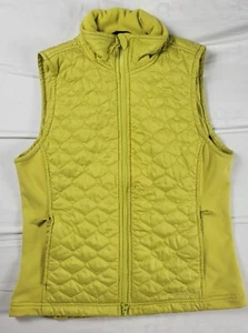 L.L. Chaleco Bean para mujer talla pequeña acolchado bolsillos amarillos  - Imagen 1 de 11