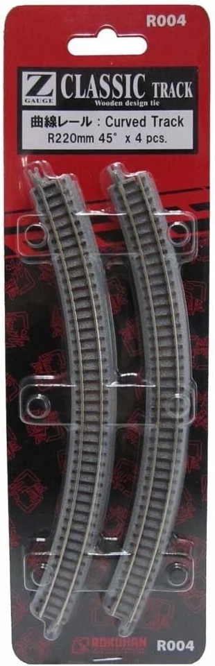 Rokuhan Z Gauge R004 Curved Rail R220mm 45 ° - Image 1 of 1