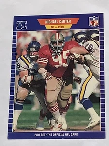 1989 ProSet #370 Michael Carter San Francisco 49ers / SMU Mustangs Football - Bild 1 von 2