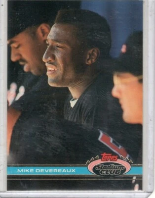 1991 Topps Stadium Club - #555 Mike Devereaux Baltimore Orioles  - Image 1 of 2