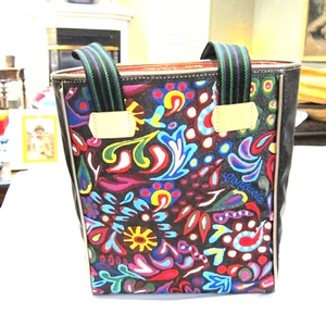CONSUELA CHICA TOTE IN POSH NEW W/TAGS 12 1/2" T X 10 1/2" W A LOT OF EMBROIDERY - Bild 1 von 8