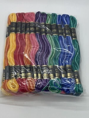 Lot of 32 IRIS Six Strand Brins 8.75 Yard 8MTS Cotton Floss Various Colors NEW - Image 1 of 2