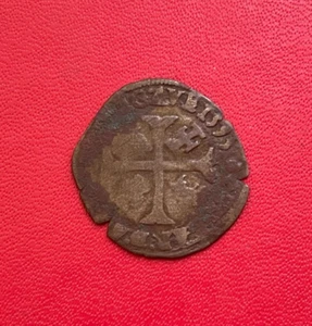 Belle monnaie COMTAT-VENAISSIN, AVIGNON. CLÉMENT VIII. Douzain 1595 Avignon - Imagen 1 de 2
