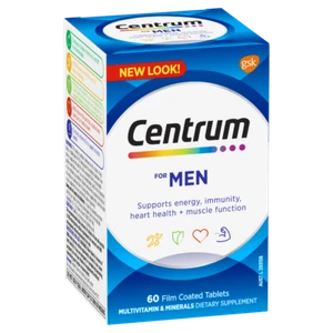 Centrum for Men 60 Tablets Multivitamin & Minerals Supplement - Picture 1 of 4