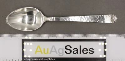 Old Newbury Crafters (ONC), hoja de roble 71/4" postre/ovalado sopa cuchara plata de ley Foto 1 de 4