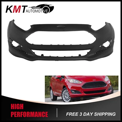 Front Bumper Cover Black Fits 2014 2015 2016 2017 2018 2019 Ford Fiesta 11745648 - Image 1 of 4
