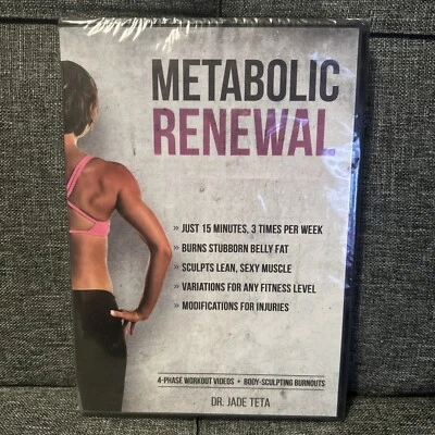 NEW SEALED! Metabolic Renewal Dr. Jade Teta Restore Body Workout 4 Phase DVD Set - Image 1 of 4